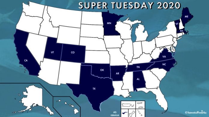 Super Tuesday 2020 Map